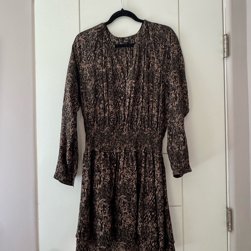 Rails Black and Brown Long Sleeve Dress